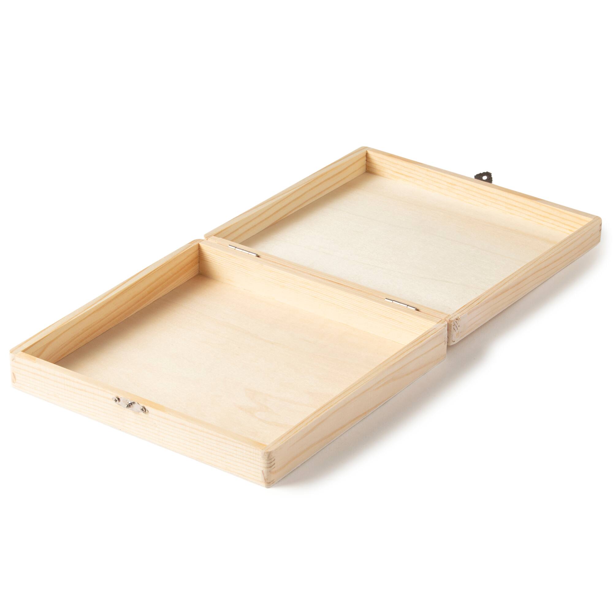 6 Pack: 8.5" Wood Flat Box by Make Market®